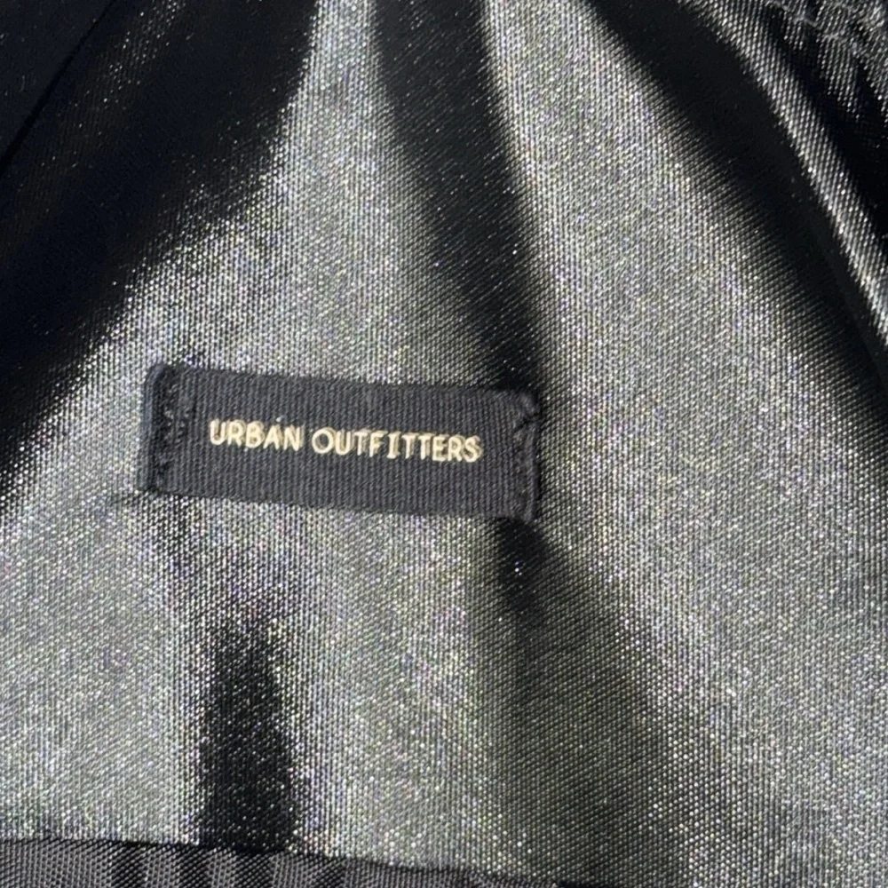 Urban Outfitters backpack Black and Tan Backpack with Patch contrast‎ base